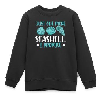 Nur Noch Eine Muschel Ich Verspreche Es Muscheln - Kinder Premium Organic Sweatshirt - Schwarz - Vorne - AI Model Kid Female (0cm)