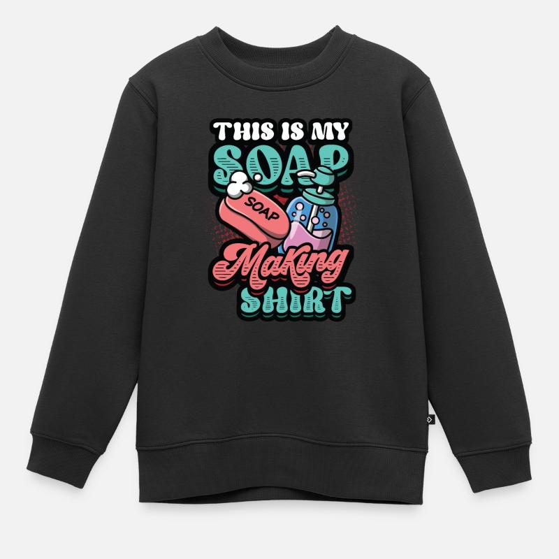 C’est ma fabrication de savon - Sweat Premium enfant bio - noir