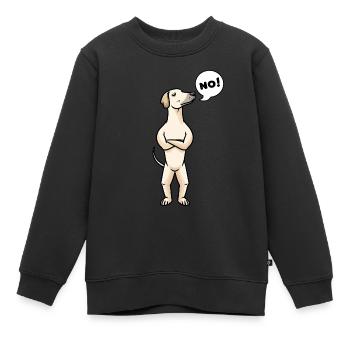 Sloughi Hund Windhund - Kinder Premium Organic Sweatshirt - Schwarz - Vorne - AI Model Kid Female (0cm)