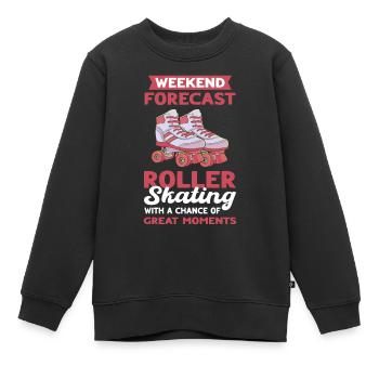 Rollschuhlaufen Roller-Derby Rollschuhlaufen Rolle - Kinder Premium Organic Sweatshirt - Schwarz - Vorne - AI Model Kid Female (0cm)