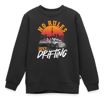 Dérive de course de voiture Dérive Dérive de neige Extrême - Sweat Premium enfant bio - noir - Devant - AI Model Kid Female (0cm)