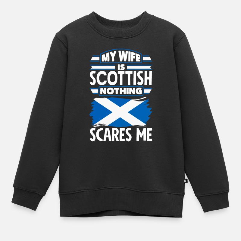 Écosse écossaise Citation du drapeau écossais - Sweat Premium enfant bio - noir