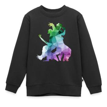 Breakdance B-Boy Breaker Breakdancer B-Girl HipHop - Kinder Premium Organic Sweatshirt - Schwarz - Vorne - AI Model Kid Female (0cm)