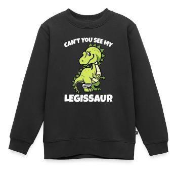 Leggisaurier gebrochene Beinknochen Verletzung Dinosaurier erholen - Kinder Premium Organic Sweatshirt - Schwarz - Vorne - AI Model Kid Female (0cm)