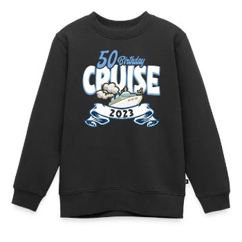 Kreuzfahrt Kreuzfahrtreisende 50. Geburtstag - Kinder Premium Organic Sweatshirt - Schwarz - Vorne - AI Model Kid Female (0cm)