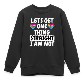 Pan Pride Herz LGBTQ Geschenk Lustiges Pansexuell - Kinder Premium Organic Sweatshirt - Schwarz - Vorne - AI Model Kid Female (0cm)