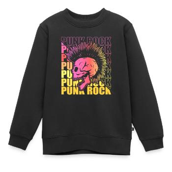 Punk Rock Pogo Anarchie Punks Punk Rocker Punk - Sweat Premium enfant bio - noir - Devant - AI Model Kid Female (0cm)