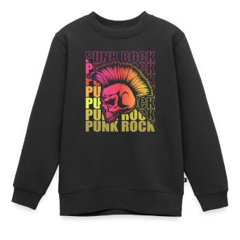 Punk Rock Pogo Anarchie Punks Punk Rocker Punk - Sweat Premium enfant bio - noir - Devant - AI Model Kid Female (0cm)