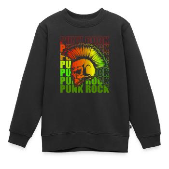 Punk Rock Pogo Anarchie Punks Punk Rocker Punk - Sweat Premium enfant bio - noir - Devant - AI Model Kid Female (0cm)