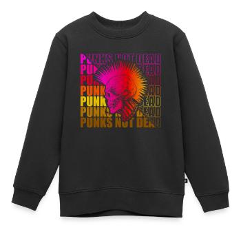 Punk Rock Pogo Anarchie Punks Punk Rocker Punk - Sweat Premium enfant bio - noir - Devant - AI Model Kid Female (0cm)