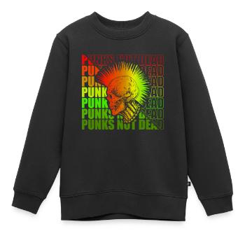 Punk Rock Pogo Anarchie Punks Punk Rocker Punk - Sweat Premium enfant bio - noir - Devant - AI Model Kid Female (0cm)