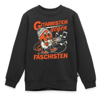 Gitarristen gegen Rassisten Punk Antirassismus - Kinder Premium Organic Sweatshirt - Schwarz - Vorne - AI Model Kid Female (0cm)