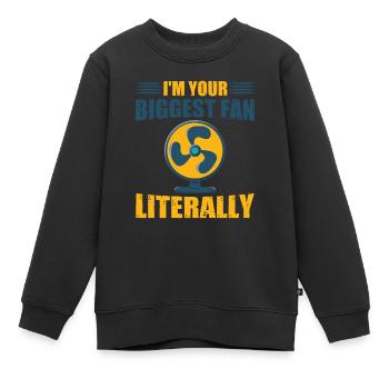 Retro Ferry Vêtements Porte-conteneurs - Sweat Premium enfant bio - noir - Devant - AI Model Kid Female (0cm)