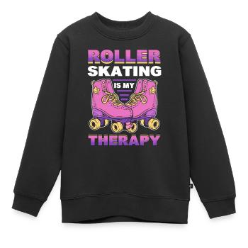 Roller Skating Roller Derby Roller Skating Sports - Sweat Premium enfant bio - noir - Devant - AI Model Kid Female (0cm)