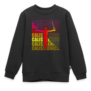 Calisthenics Street Workout Gymnastics Fitness - Kids Premium Organic Sweatshirt - black - Front - AI Model Kid Female (0cm)