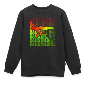 Calisthenics Street Workout Gymnastics Fitness - Kids Premium Organic Sweatshirt - black - Front - AI Model Kid Female (0cm)