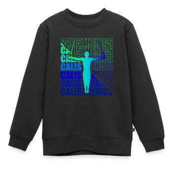 Calisthenics Street Workout Gymnastics Fitness - Kids Premium Organic Sweatshirt - black - Front - AI Model Kid Female (0cm)