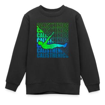 Calisthenics Street Workout Gymnastics Fitness - Kids Premium Organic Sweatshirt - black - Front - AI Model Kid Female (0cm)