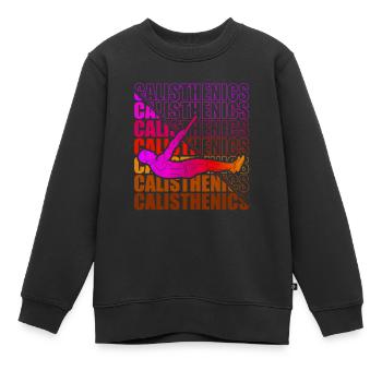 Calisthenics Street Workout Gymnastics Fitness - Kids Premium Organic Sweatshirt - black - Front - AI Model Kid Female (0cm)