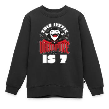 Vampir Geburtstag 7. Vampir Geburtstagsfeier - Kinder Premium Organic Sweatshirt - Schwarz - Vorne - AI Model Kid Female (0cm)