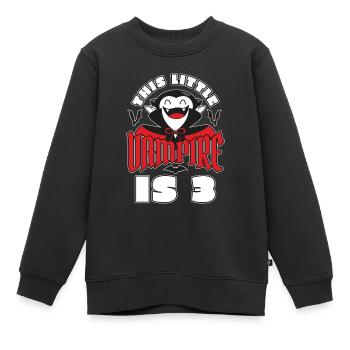 Vampir Geburtstag 3. Vampir Geburtstagsparty - Kinder Premium Organic Sweatshirt - Schwarz - Vorne - AI Model Kid Female (0cm)