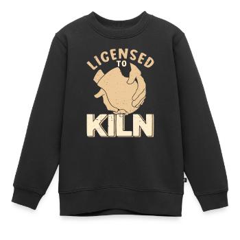 Four en céramique Cermaicist Pot de four en argile céramique - Sweat Premium enfant bio - noir - Devant - AI Model Kid Female (0cm)
