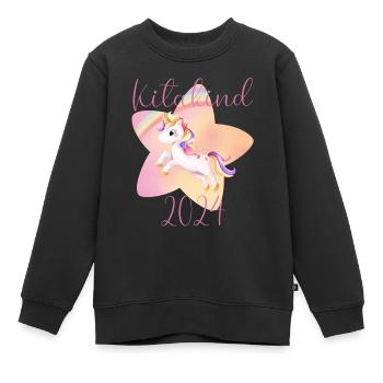 Kitakind 24 - Kinder Premium Organic Sweatshirt - Schwarz - Vorne - AI Model Kid Female (0cm)