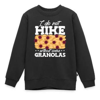 Ich Wandere Nicht Ohne Einige Granolas Foodie - Kinder Premium Organic Sweatshirt - Schwarz - Vorne - AI Model Kid Female (0cm)