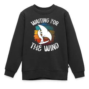 Warten Auf Den Wind - Kinder Premium Organic Sweatshirt - Schwarz - Vorne - AI Model Kid Female (0cm)