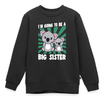 I'm Going To Be A Big Sister Koala Graphic Idea - Kinder Premium Organic Sweatshirt - Schwarz - Vorne - AI Model Kid Female (0cm)