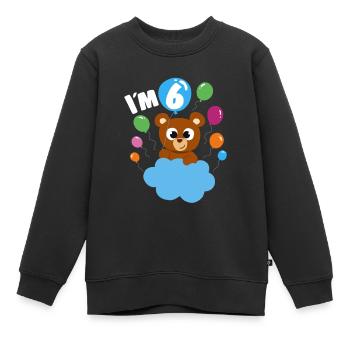 Birthday Teddy Bear 6 Years Old Bday Party Gift - Kinder Premium Organic Sweatshirt - Schwarz - Vorne - AI Model Kid Female (0cm)