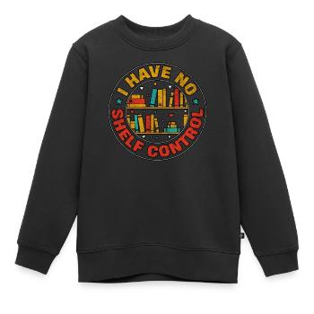 Je n’ai pas de livre de contrôle d’étagère - Sweat Premium enfant bio - noir - Devant - AI Model Kid Female (0cm)