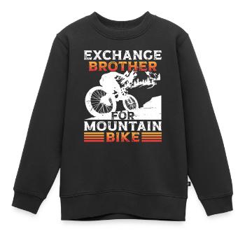 Exchange Brother for Mountain Bike - Kinder Premium Organic Sweatshirt - Schwarz - Vorne - AI Model Kid Female (0cm)