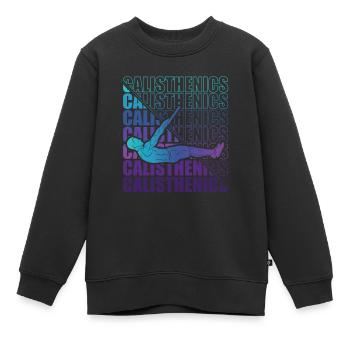 Calisthenics Street Workout Gymnastics Fitness - Kids Premium Organic Sweatshirt - black - Front - AI Model Kid Female (0cm)