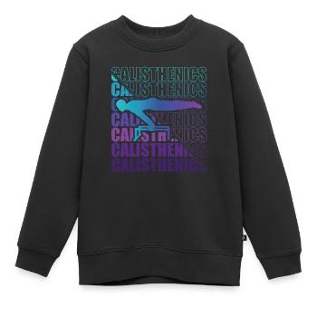 Calisthenics Street Workout Gymnastics Fitness - Kids Premium Organic Sweatshirt - black - Front - AI Model Kid Female (0cm)