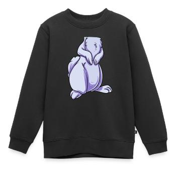 Costume de lapin - Sweat Premium enfant bio - noir - Devant - AI Model Kid Female (0cm)