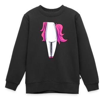 Costume de licorne - Sweat Premium enfant bio - noir - Devant - AI Model Kid Female (0cm)