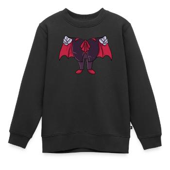 Vampire Costume - Sweat Premium enfant bio - noir - Devant - AI Model Kid Female (0cm)