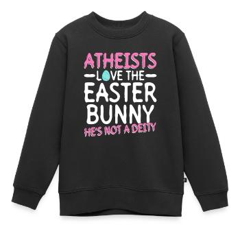 Atheist Ostern Anti Religion Anti Kirche Atheismus - Kinder Premium Organic Sweatshirt - Schwarz - Vorne - AI Model Kid Female (0cm)