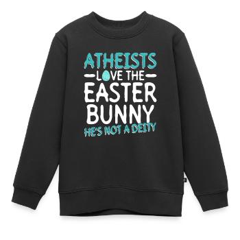 Atheist Ostern Anti Religion Anti Kirche Atheismus - Kinder Premium Organic Sweatshirt - Schwarz - Vorne - AI Model Kid Female (0cm)