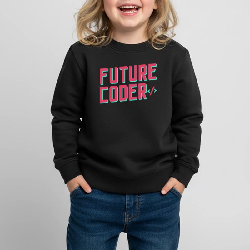 Zukünftiger Coder Coding Code Programmierer Kinder Premium Organic Sweatshirt