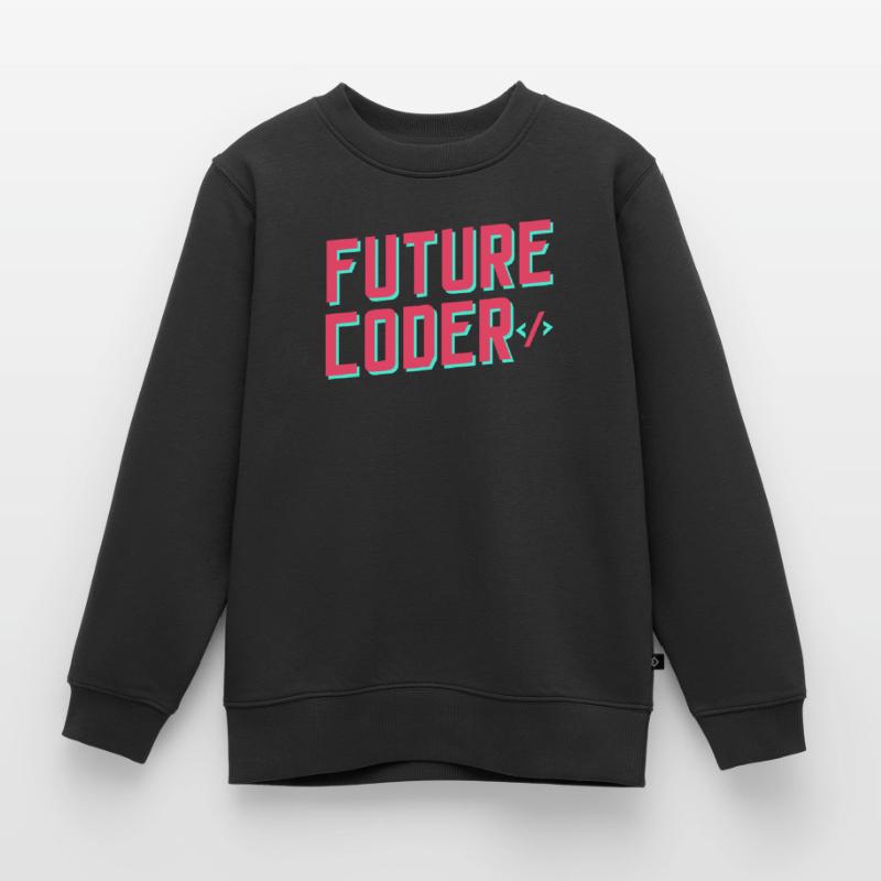 Zukünftiger Coder Coding Code Programmierer Kinder Premium Organic Sweatshirt
