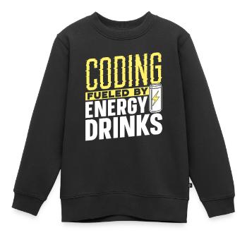 Programmieren Mit Energydrinks Coding Coder Code - Kinder Premium Organic Sweatshirt - Schwarz - Vorne - AI Model Kid Female (0cm)