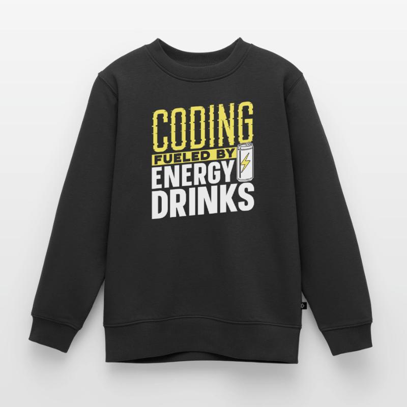 Programmieren Mit Energydrinks Coding Coder Code Kinder Premium Organic Sweatshirt