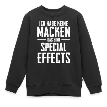 Ich habe keine Macken das sind Special Effects - Kinder Premium Organic Sweatshirt - Schwarz - Vorne - AI Model Kid Female (0cm)