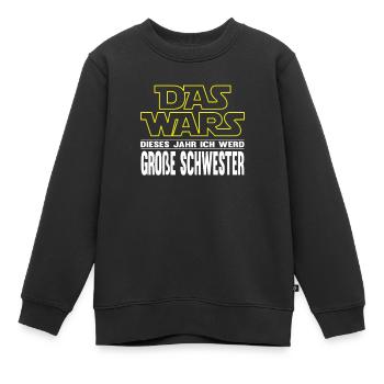 Das Wars Einzelkind Große Schwester Geschenk - Kinder Premium Organic Sweatshirt - Schwarz - Vorne - AI Model Kid Female (0cm)