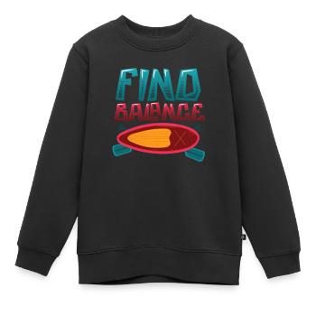 Balance Finden - Kinder Premium Organic Sweatshirt - Schwarz - Vorne - AI Model Kid Female (0cm)