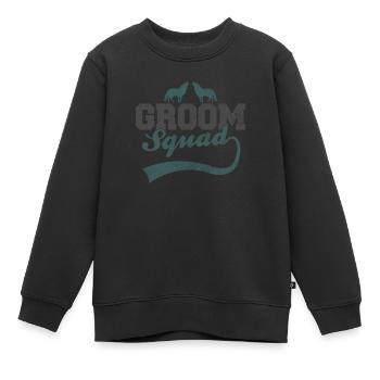 Groom's Wolf Pack - Kids Premium Organic Sweatshirt - black - Front - AI Model Kid Female (0cm)