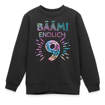 9. Geburtstag Geschenk 9 Jahre Mädchen Neun - Kinder Premium Organic Sweatshirt - Schwarz - Vorne - AI Model Kid Female (0cm)