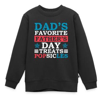 Papas Lieblings-vatertag Leckereien Eis Vatertag - Kinder Premium Organic Sweatshirt - Schwarz - Vorne - AI Model Kid Female (0cm)